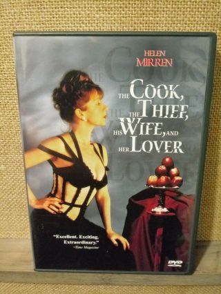The Cook,  The Thief,  His Wife And Her Lover Dvd - Very Rare - Very Good Con.