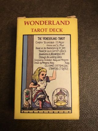 Wonderland Tarot Chistopher And Morgana Abbey Rare First Edition 1989