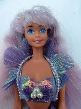 Vintage Mattel Barbie Doll - Purple Magical Hair Mermaid Purple (1993) Rare