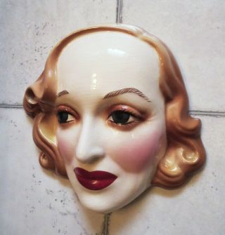 Clay Art Ceramic Face Wall Mask,  Bette Davis,  Very Rare 2