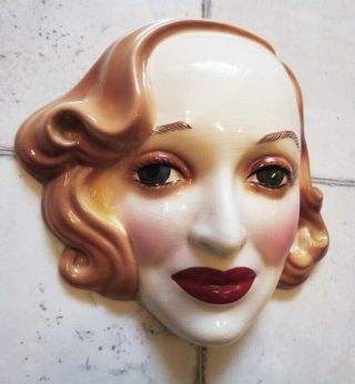 Clay Art Ceramic Face Wall Mask,  Bette Davis,  Very Rare 3