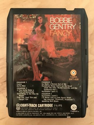 Bobbie Gentry Fancy 8 Track Tape Rare Capitol 1970 Rock Funk Soul Vg