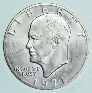 Specially Minted S Mark - 1971 - S - 40 Eisenhower Silver Dollar - Rare 524