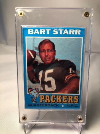 1971 Topps Bart Starr Green Bay Packers 200 Nfl Hof Rare Card