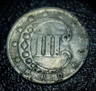 Rare 1853 Xf Silver 3c 3 Cent Piece Trime Coin Pre Civil War Great Date