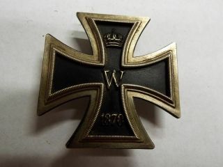 Ww1 German 1870 Iron Cross 1st Class Rare Marked 800 Naval Issue