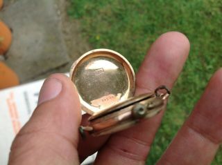 1800s 9k Solid Gold Enamelled Watch.  Rare Solid Gold Watch.  9k Gold Watch 3