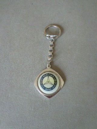 Vintage Rare Keychain Keyring Porte - Clés Schlusselanhanger Mercedes Hologram
