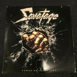 Savatage Power Of The Night Rare Vinyl Lp Atlantic Records 1985 Usa 81247 - 1