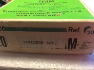 Subbuteo HW 20 Hamilton Very Rare incl ref numbered box 5