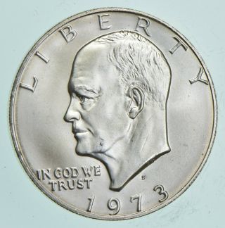 Specially Minted - S Mark - 1973 - S 40 Eisenhower Silver Dollar - Rare 341
