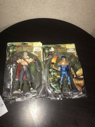 2001 Blue Box Toys Legacy Of Kain Soul Reaver Kain Figure And Raziel Rare Bundle
