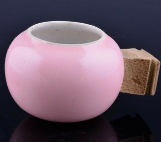 Rare 18/19thc Chinese Pink Enamel Eggshell Porcelain Bird Feeder Water Pot