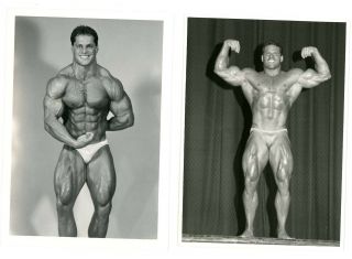 Rare 2 Ea Vintage 1980s Photographs Mike Antorino Male Nude Bodybuilder Muscle