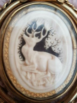 Rare Victorian Mourning Brooch Pin Double Turn Photo 2
