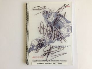 Moto Gp Yamaha Team Signed,  Valentino Rossi - Official Press Kit 2009 Rare