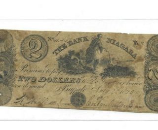 $2 " Bank Of Niagara " 1800 