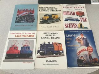 6 Rare Lionel & Lgb Train Greenberg Postwar Guide Books Very Good To