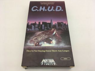 Chud (vhs,  1984) Rare 1st Media W/silver Labels & Uncut Flaps Cult 