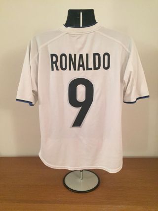 Inter Milan Away Shirt 1999/00 Ronaldo 9 Medium Vintage Rare