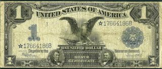 1899 Silver Certificate $1 Star Note Fr 236 Rare