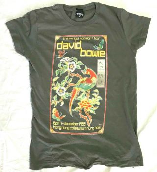 Rare David Bowie Serious Moonlight Tour Concert T - Shirt 1983