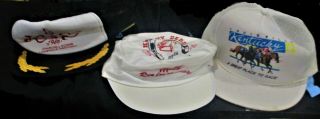 Wowzie 3 Very Rare,  Vintage And Cool Looking Kentucky Derby Caps - Not Glass