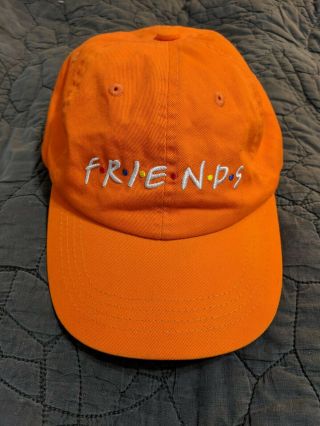 1996 Friends Tv Show Hat Cap Rare Color Orange 90s Vintage Warner Bros
