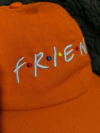 1996 Friends TV Show Hat Cap Rare Color Orange 90s Vintage Warner Bros 2
