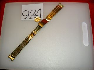 Vintage Rare LONGINES Quality Stainless Steel Gold Tone Watch BAND 18mm lug 5