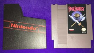 (g413) Rare Classic Vintage Nintendo Nes Final Fantasy With Sleeve