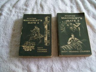 Rare Vietnam 1958 Us Navy Aviation Machinist’s Mate 2 And 3 Training Manuals