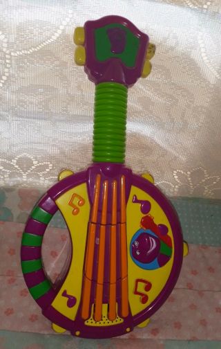Barney Purple Dinosaur Bend A Tune Musical Banjo Guitar Toy Great Htf Rare
