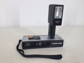 Rare Vtg Retro Canon 110ed Mini Small Pocket Point Shoot Camera 70s Film Japan