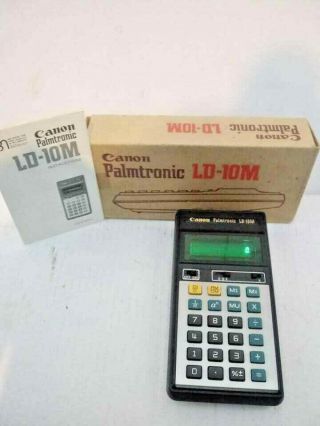 Vintage Rare Canon Palmtronic Ld - 8m 2 Retro Electronic Calculator