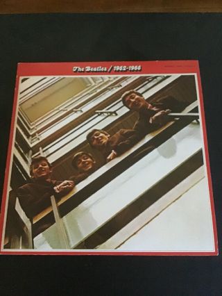 The Beatles Red Album 1962 - 1966 Rare Japanese 2 Lp Poster Inserts Rare