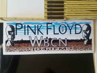 Pink Floyd Division Bell Bumper Sticker Tour Concert Wbcn Radio Boston Rare