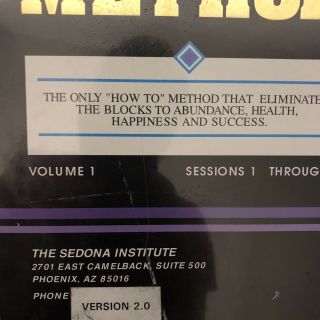 Rare The Sedona Method VHS Tapes Volume 1 - 4 3