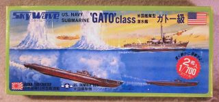 Skywave 1/700 Us Navy Gato Class Submarines Rare Vintage Plastic Model Kit