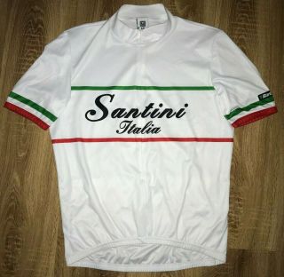 Sms Santini Italia White Italy Flag Rare Cycling Jersey Size Xxl