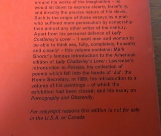 Rare 1st Penguin Edition: ‘A Propos Of Lady Chatterley’s Lover And Other Essays’ 4