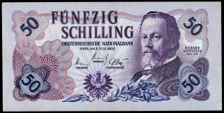 Österreich / Austria 50 Schilling Richard Vettstein 1962 Au Rare Banknote