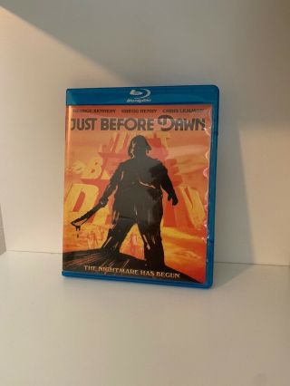 Just Before Dawn Blu - Ray Oop Rare Code Red Horror