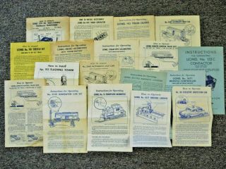 50 Lionel Postwar Instruction Sheets & Manuals Some Rare One Price