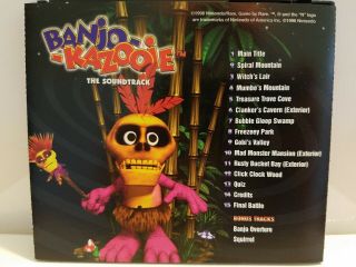BANJO KAZOOIE: THE SOUNDTRACK CD RARE OOP 1998 NINTENDO NO T - SHIRT NR 2