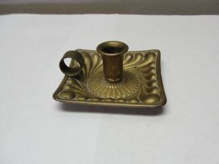 Antique Rare Bronze Gorham Co.  Small Candle Holder With Finger Loop,  V25