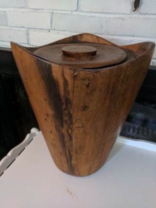 Mid Century Wood Ice Bucket By David Auld Rare Piece Only One