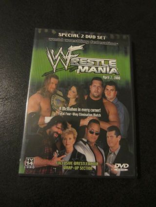 Wwf Wrestlemania 2000 16 (dvd,  2000,  2 - Disc Set) Wwe Rare Oop Htf The Rock