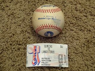 Very Rare Rawlings Official Mexican League Baseball Game