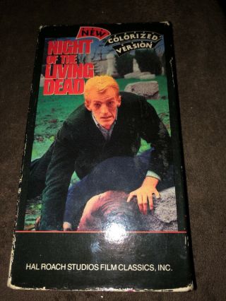 Night Of The Living Dead Vhs Colorized Version Rare Horror George A.  Romero